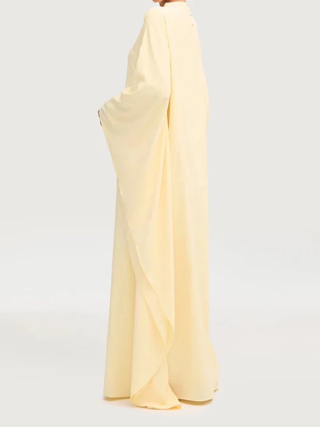 Side Wings Inner Tie Abaya Dress