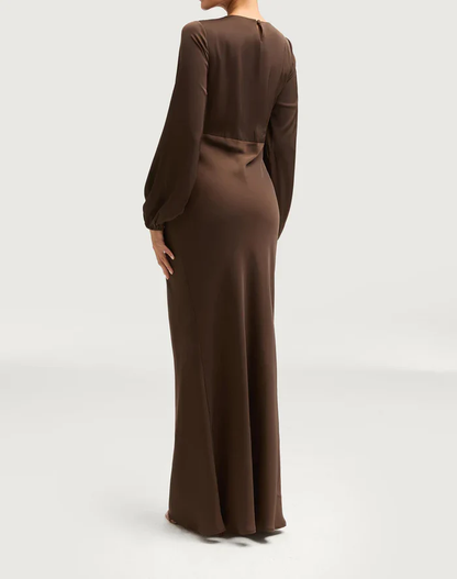 Sophia Heavy Satin Maxi Abaya Dress