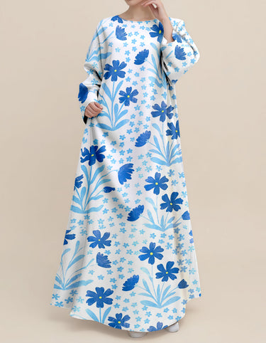 Plus Size Floral Nursing Kaftan in Cosmos