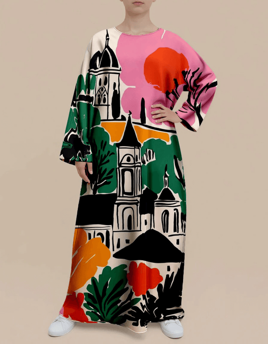 Plus Size Floral Nursing Kaftan