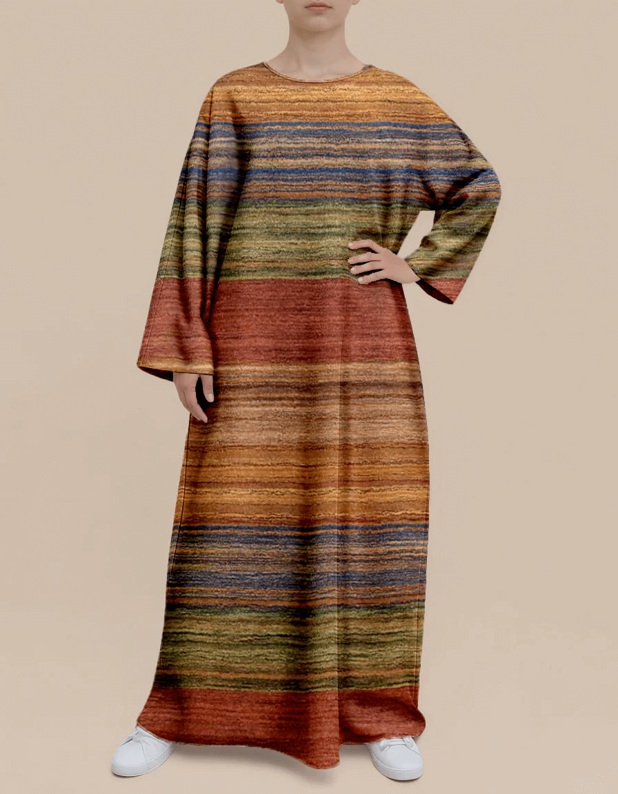 Plus Size Floral Nursing Kaftan in Natural