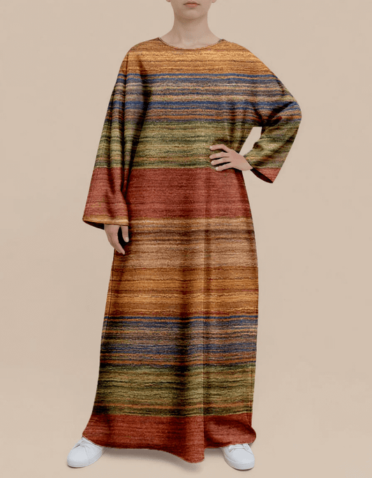 Plus Size Floral Nursing Kaftan in Natural