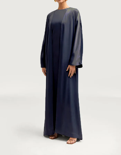Sophia Heavy Satin Open Abaya Robe