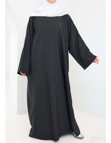 Ladies' Comfortable and Stylish Kaftan with Side Pockets-Black