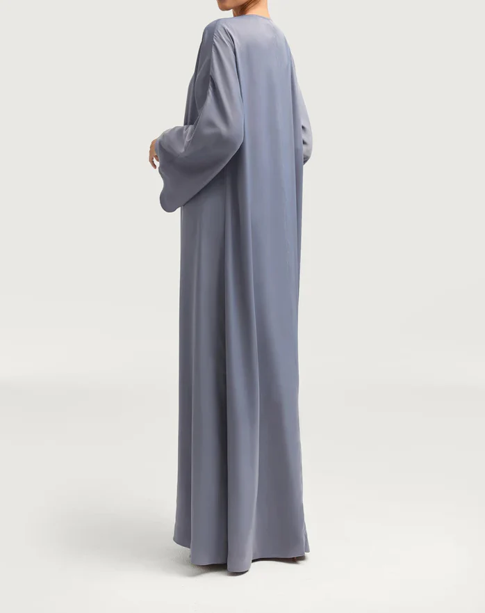 Sophia Heavy Satin Open Abaya Robe