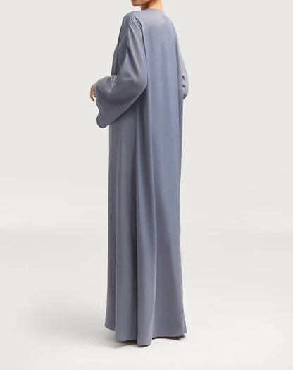 Sophia Heavy Satin Open Abaya Robe