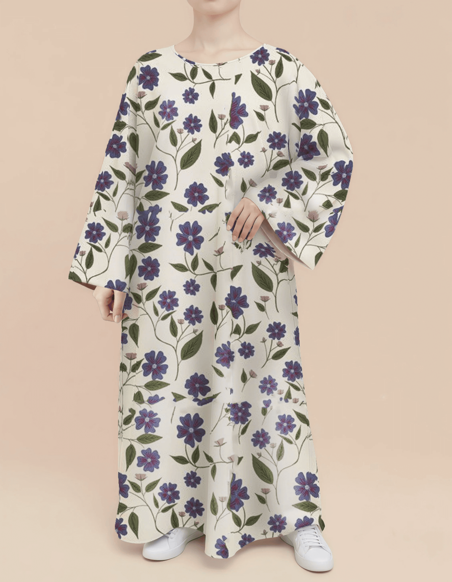 Plus Size Floral Nursing Kaftan in Flowers