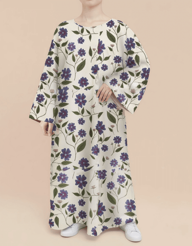 Plus Size Floral Nursing Kaftan in Flowers