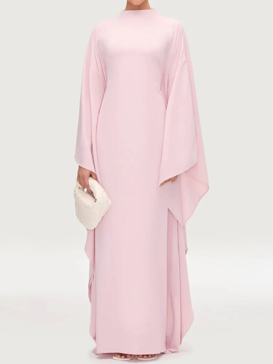 Side Wings Inner Tie Abaya Dress
