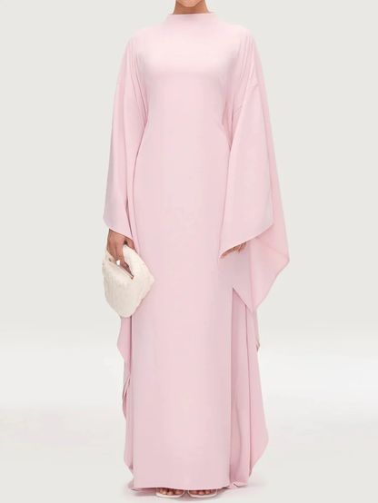 Side Wings Inner Tie Abaya Dress
