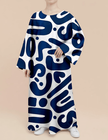 Plus Size Floral Nursing Kaftan in Abstract