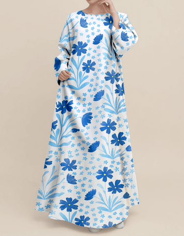 Plus Size Floral Nursing Kaftan in Flowers