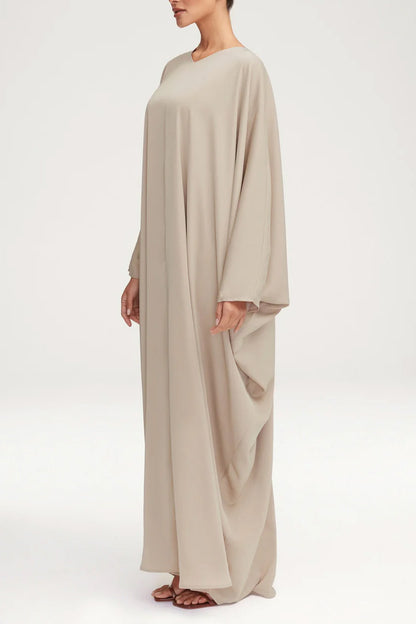 Women's Fashion Satin Robe Dress-Creme Caramel
