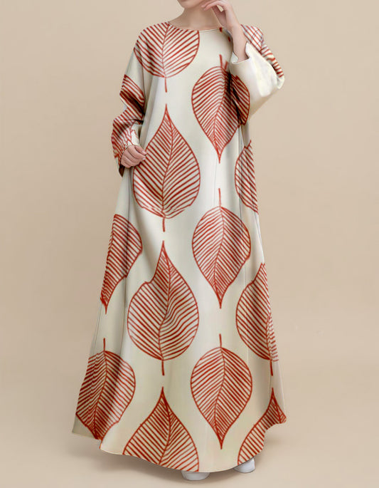 Plus Size Floral Nursing Kaftan in Leaf