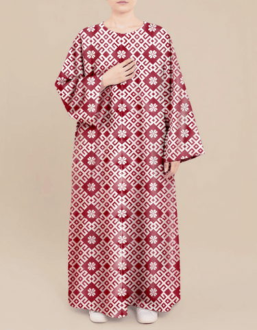 Plus Size Floral Nursing Kaftan in Geometry