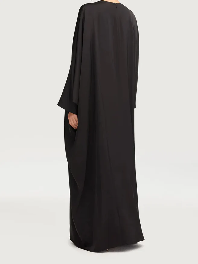 Mahina Tie Bow Satin Kaftan