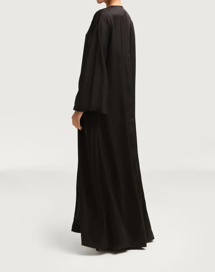 Sophia Heavy Satin Open Abaya Robe