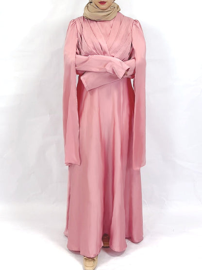 Women's Cape Sleeve Elegant Stylish Party Abaya Dress