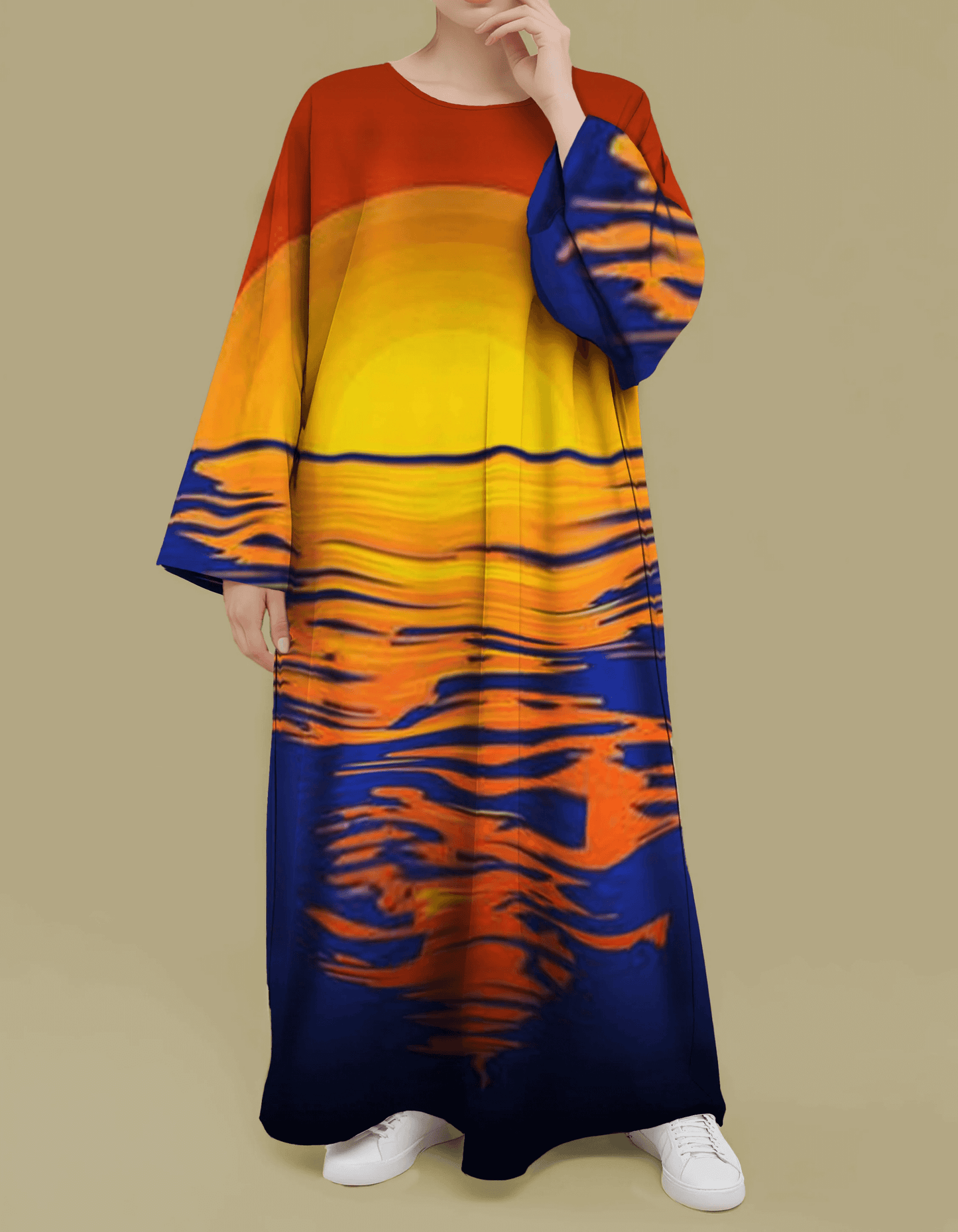 Plus Size Floral Nursing Kaftan