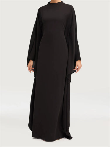Side Wings Inner Tie Abaya Dress