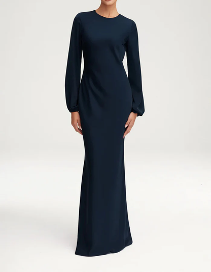 Sophia Heavy Satin Maxi Abaya Dress