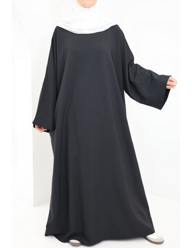 Ladies' Comfortable and Stylish Kaftan with Side Pockets-Black