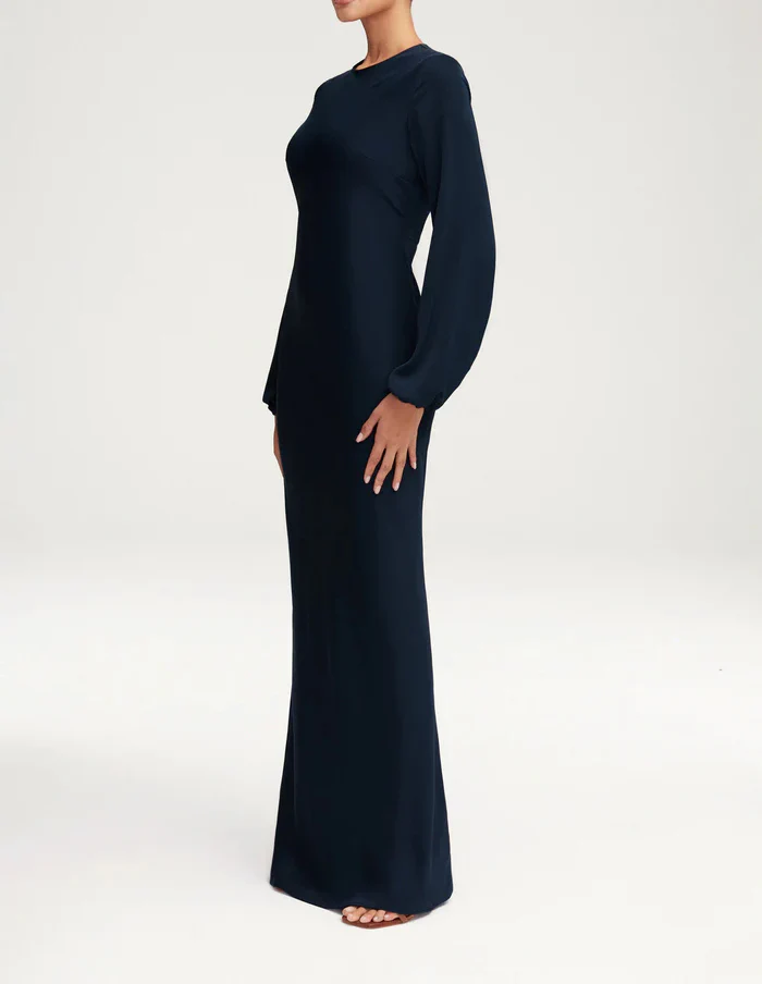 Sophia Heavy Satin Maxi Abaya Dress