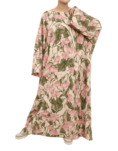 Plus Size Floral Nursing Kaftan in Flowers