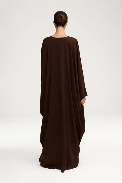 Women's Fashion Satin Robe Dress-Espresso