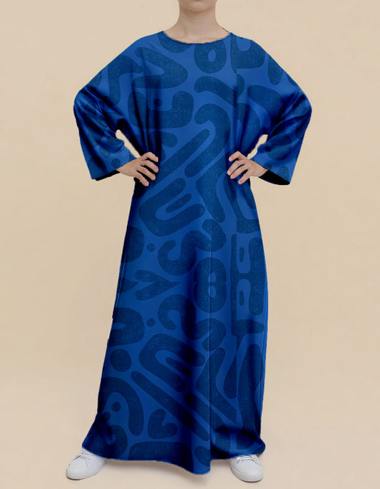 Plus Size Floral Nursing Kaftan in NavyGraffiti