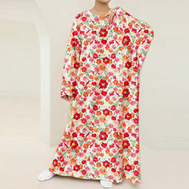 Plus Size Floral Nursing Kaftan in Flowers