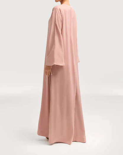 Sophia Heavy Satin Open Abaya Robe