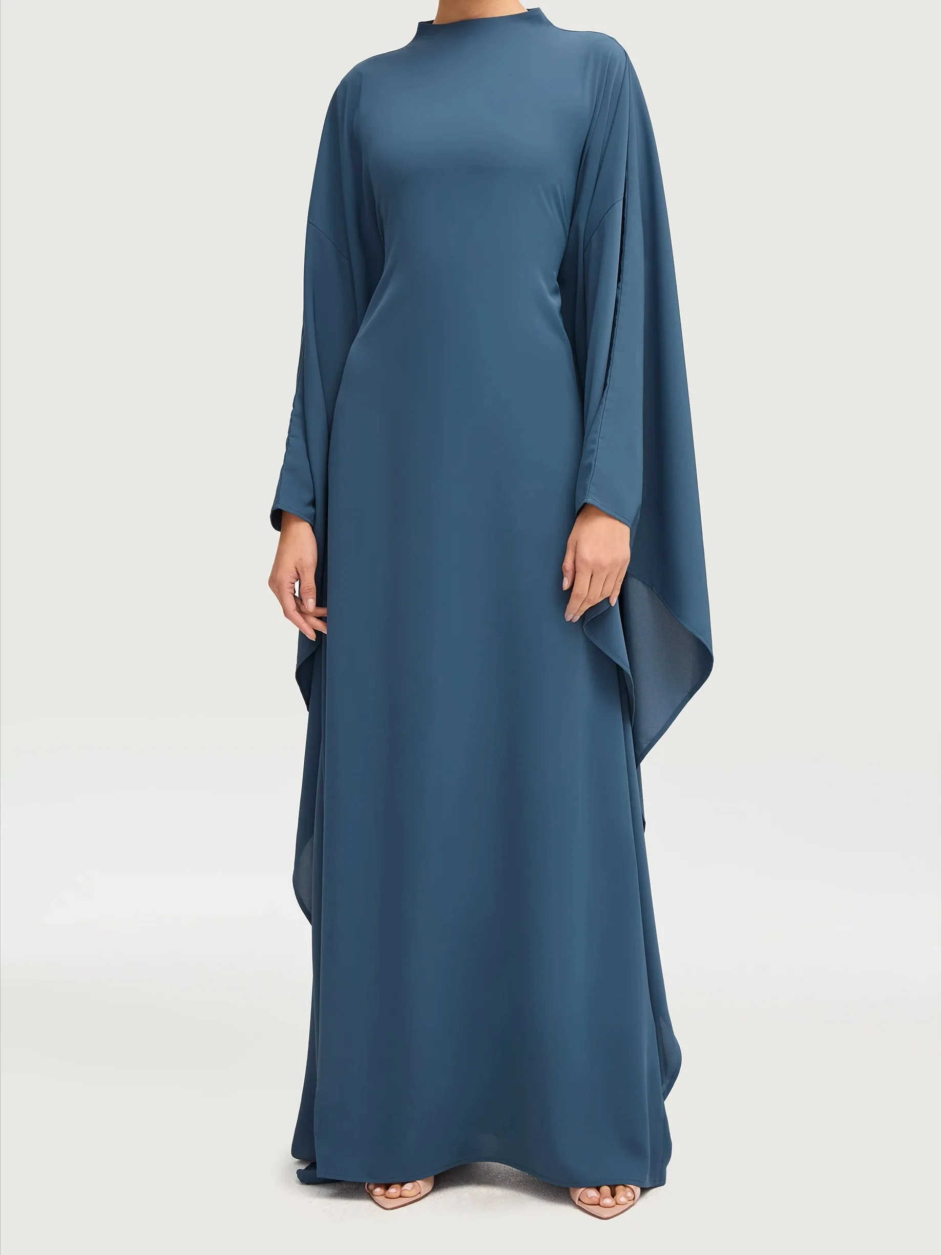 Side Wings Inner Tie Abaya Dress