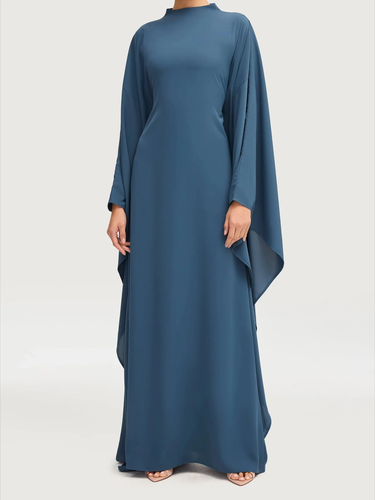 Side Wings Inner Tie Abaya Dress