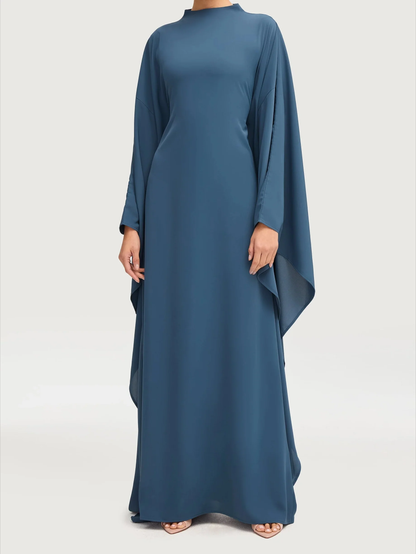 Side Wings Inner Tie Abaya Dress