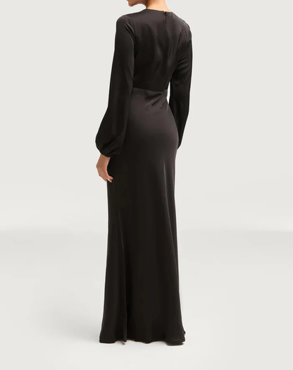 Sophia Heavy Satin Maxi Abaya Dress