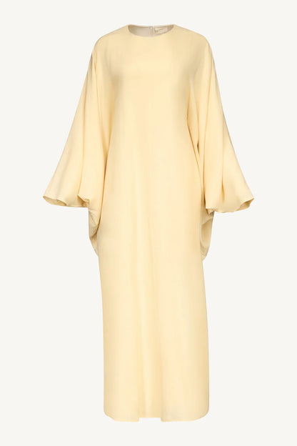 Ladies' Comfortable and Stylish Round-neck Dress-Yellow