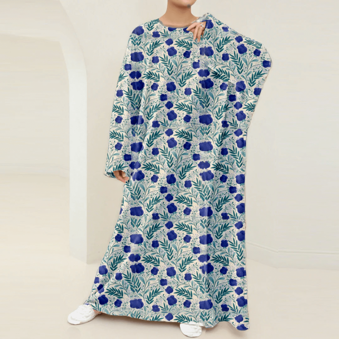 Plus Size Floral Nursing Kaftan in Flowers