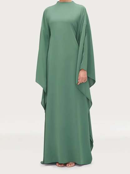 Side Wings Inner Tie Abaya Dress