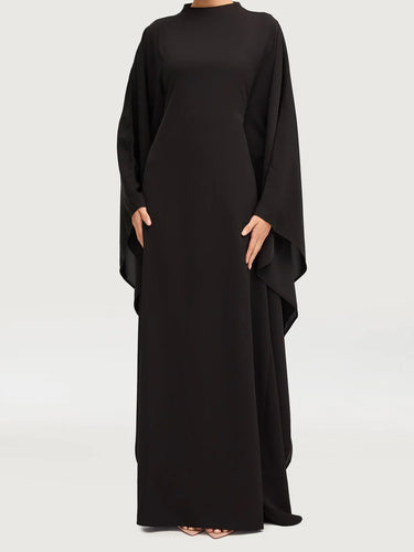 Side Wings Inner Tie Abaya Dress