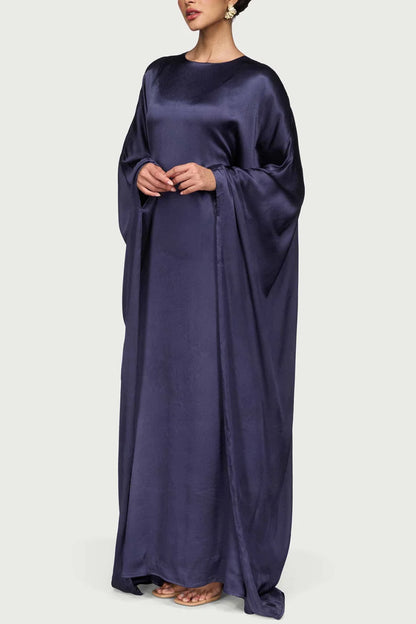 Satin Butterfly Maxi Dress-Twilight