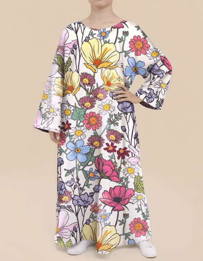 Plus Size Floral Nursing Kaftan in Garden
