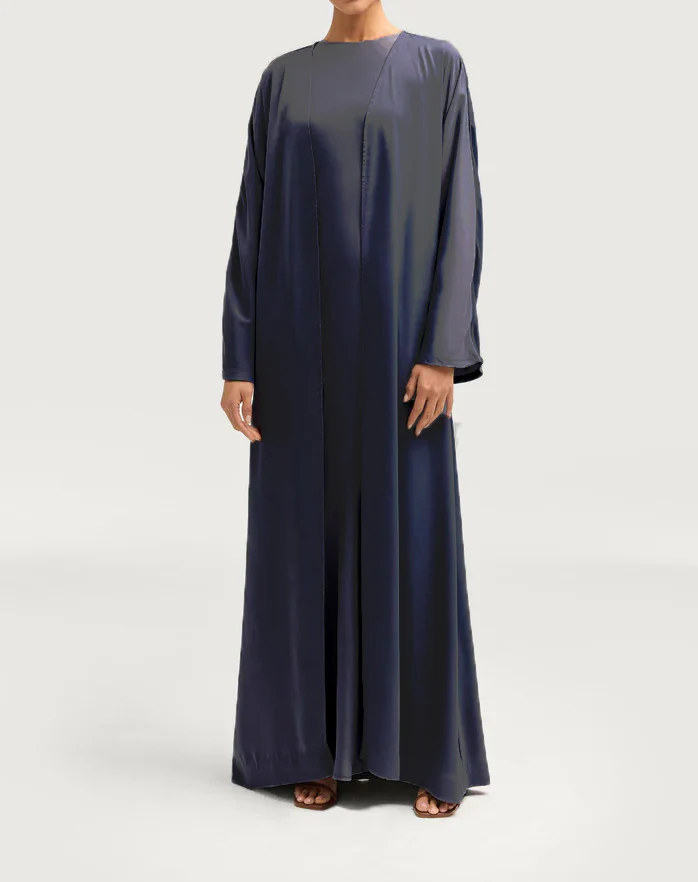 Sophia Heavy Satin Open Abaya Robe