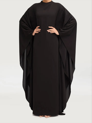 Side Wings Inner Tie Abaya Dress