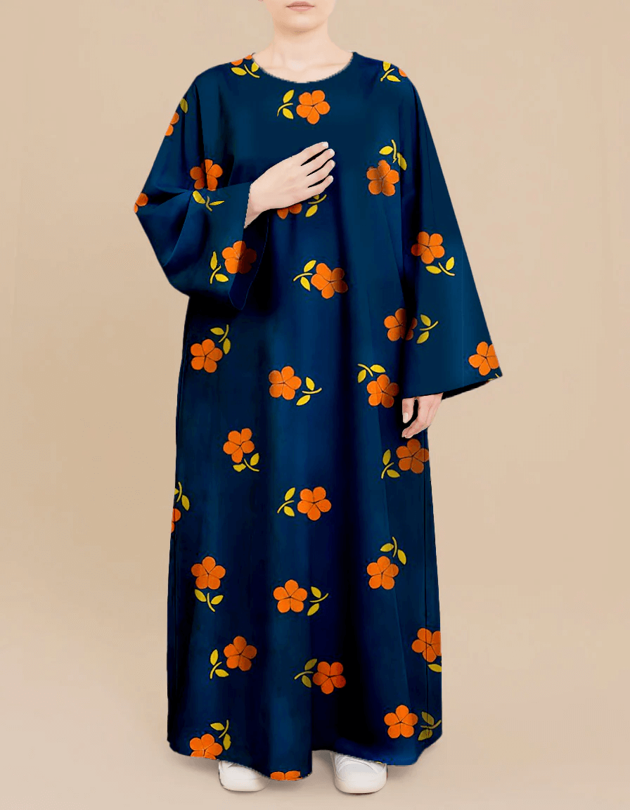 Plus Size Floral Nursing Kaftan in Flowers