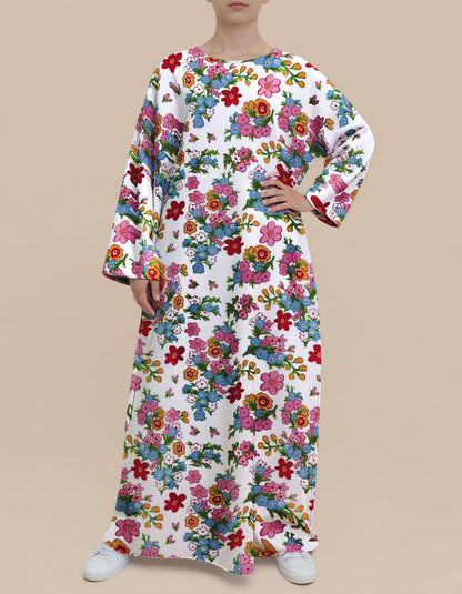 Plus Size Floral Nursing Kaftan in Pansy