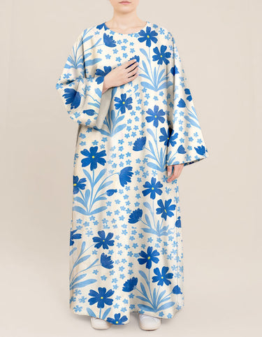 Plus Size Floral Nursing Kaftan in Cosmos