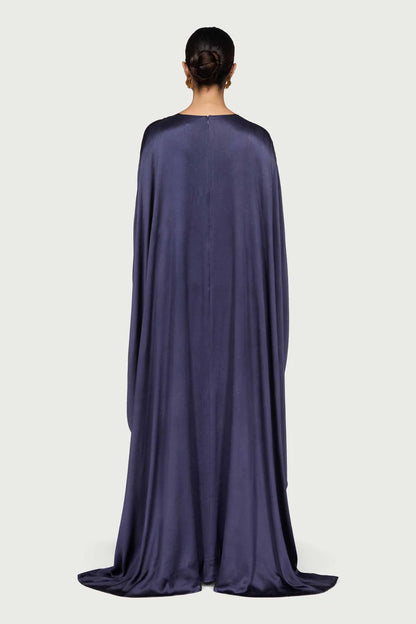 Satin Butterfly Maxi Dress-Twilight