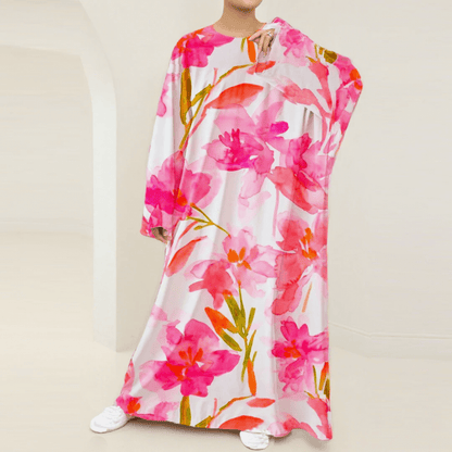 Plus Size Floral Nursing Kaftan in Garden