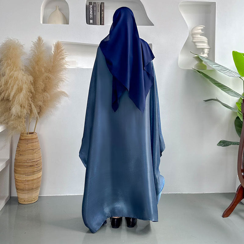 Brilliant Vibrant Silk Batwing Abaya